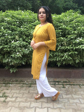 Yellow Lining Crepe Kurti